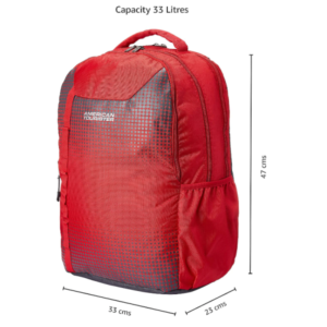 Lalithatraders American Tourister Dazz 33Ltrs Red Casual Backpack
