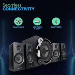 Lalithatraders Infinity JBL Hardrock 410 200W Output Deep Bass 4.1 Channel Multimedia Speaker with Remote