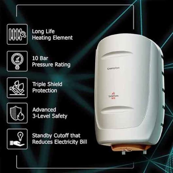 Crompton Solarium Neo Water Heater with Advanced 3 Level Safety Crompton Solarium Neo Water Heater with Advanced 3 Level Safety