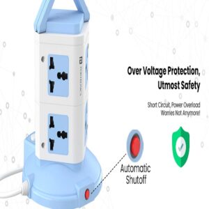 Portronics Power Plate 9 with 2500W, 3USB + 8 Socket Extension Boards