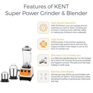 Lalithatraders KENT Super Power Grinder And Blender 16083 1200W