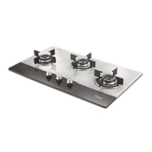 Lalithatraders Prestige Desire Hobtop PHTD 03 AI Toughened Glass Top Hob Gas Stove