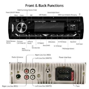 Lalithatraders Dulcet DC-D9000X Car Stereo 220W with Anti-Theft Detachable Panel