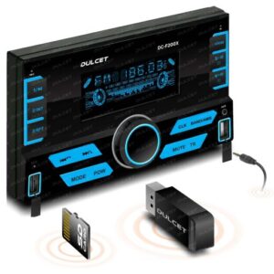 Dulcet DC-F200X Double Din Mp3 Car Stereo 220W LCD Display, Bluetooth