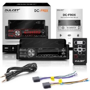Lalithatraders Dulcet DC-F90X Single Din Mp3 Car Stereo, Inbuilt Smartphone Holder