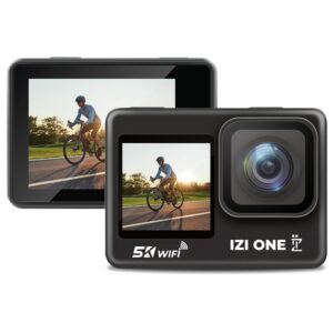 IZI ONE 5K 30FPS UHD 48MP Action Camera Dual Touch Screen Waterproof