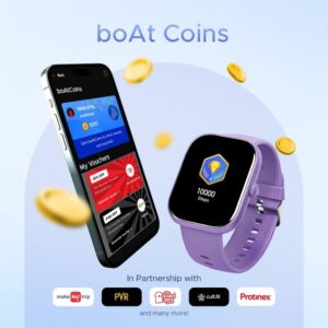 boAt Wave Sigma Smartwatch with 2.01 HD Display Jade Purple Color
