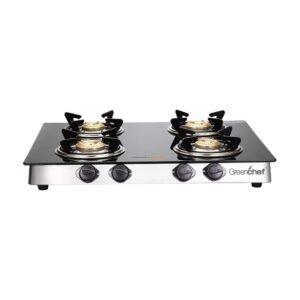 Greenchef Brio Stainless Steel Manual Gas Stove 4 Burner