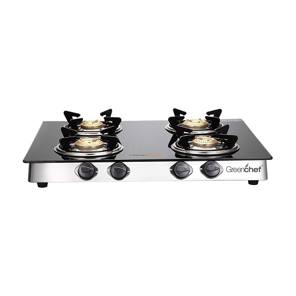 Greenchef Brio Stainless Steel Manual Gas Stove 4 Burner