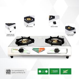 Greenchef Chandini 2 Burner LPG Gas stove Auto Ignition