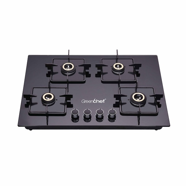 Greenchef Kelvin Glass Automatic Hob 4 Burners Gas Stove