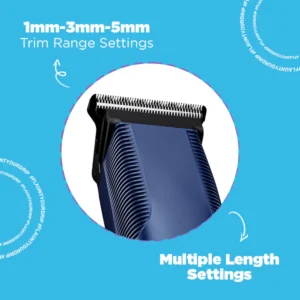 Lalithatraders Misfit 100 Groom 3-in-1 Trimmer 120 min Runtime 5 Length Settings (Blue)