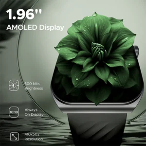 boAt Smart Watch Vogue Ultima with 1.96 AMOLED Curved Display (Jet Black)