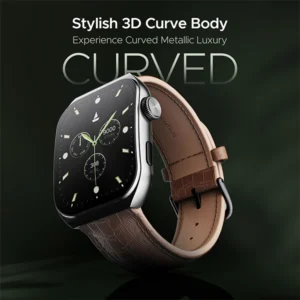 Lalithatraders boAt Vogue Ultima Smart Watch with 1.96 AMOLED Curved Display (Brown Leather)