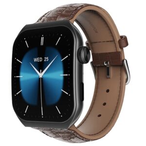 Lalithatraders boAt Vogue Ultima Smart Watch with 1.96 AMOLED Curved Display (Brown Leather)