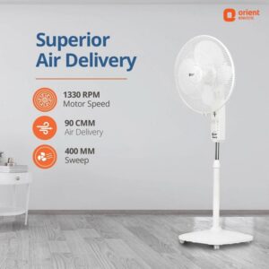Orient Electric Stand 32 400mm Anti Dust 3 Blade Pedestal Fan