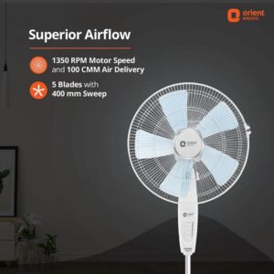 Orient Wind Pro Stand 400 MM High Velocity Pedestal Fan