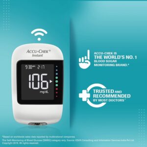 Lalithatraders Accu-Chek Instant Glucometer With Bluetooth Technology With 10 Free Strips