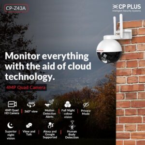 CP PLUS CP-Z43A 4MP Wi-fi Full Color Outdoor Smart Security Camera