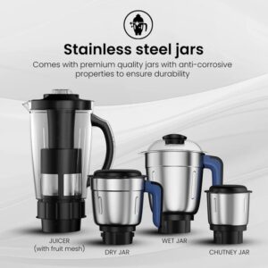 Crompton DuroElite Plus 800W 4 Jars Mixer Grinder