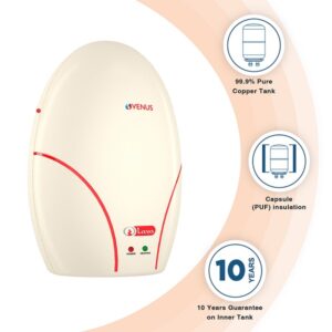 Venus Lava Instant 3Litre Water Geyser 3L30 Ivory