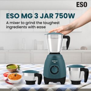 Havells ESO Mixer Grinder 750 watts 3 JAR Built in Overload Protector