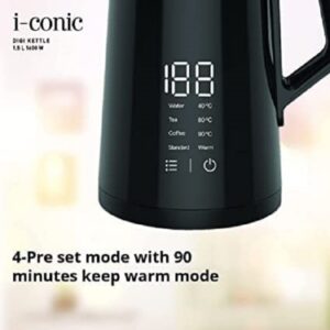 Havells I-Conic Digital Kettle 1.5-Litre With Double Wall and 304 Stainless Steel Tank