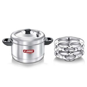 Lalithatraders Prestige Judge Stainless Steel 4 Plates Idli Cooker