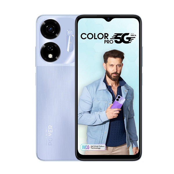 itel Color Pro 5G Mobile Color Changing Back 5000mAh Battery with 18W Type-C Fast Charging Lavander fantasy