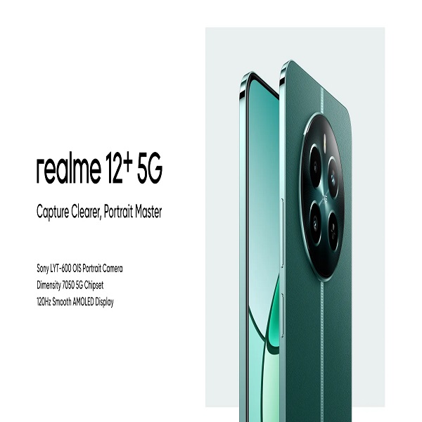 realme 12+ 5G Mobile With 50MP Sony LYT-600 OIS Portrait Cam realme 12+ 5G Mobile With 50MP Sony LYT-600 OIS Portrait Cam