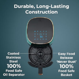 Lalithatraders Pigeon Healthifry Digital Air Fryer 4.2 L, 360° High Speed Air Circulation Technology