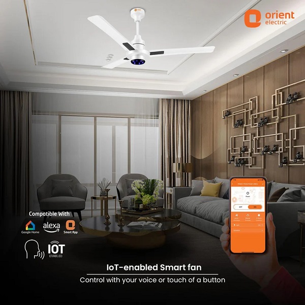 Orient Electric I Tome Pro 1200 mm BLDC Ceiling Fan with Remote White