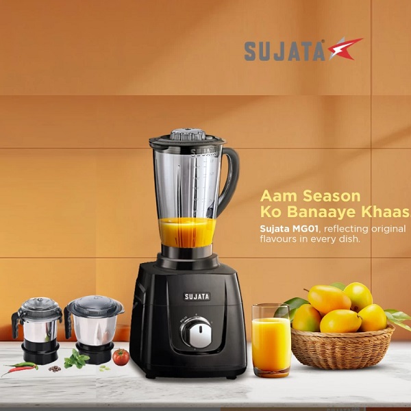 SUJATA MG01 Mixer Grinder 1000W 3 Jars steel & 1 Glass Jar SUJATA MG01 Mixer Grinder 1000W 3 Jars steel & 1 Glass Jar