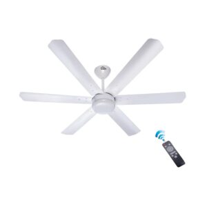 HAVAI Spinel Ceiling Fan Bldc, 35W, 6 Blades, 1200Mm Blade With Remote- 9W Led 5 Stars White