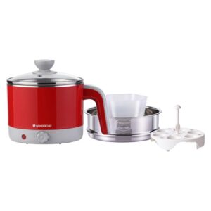 Lalithatraders Wonderchef Luxe Multicook Electric Kettle 1000W Stainless Steel 1.2 L