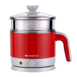 Lalithatraders Wonderchef Luxe Multicook Electric Kettle 1000W Stainless Steel 1.2 L