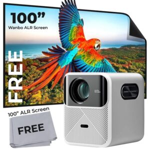 WANBO Mozart 1 Projector Full HD Native 1080P, 4K HDR, 18000 Lumens