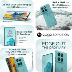 Motorola Edge 60 Fusion 5G, 8GB RAM, 256GB Storage Mobile