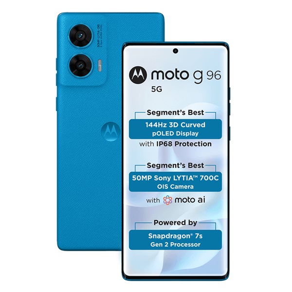Motorola G96 5G Smartphone | 8GB RAM 128GB ROM | 50MP Camera | 5500mAh Battery | Android 15