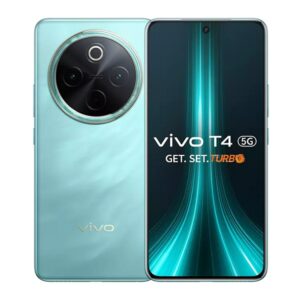 Vivo T4 5G Mobile, Quad Curved AMOLED Display, 7300 mAh Battery Emerald Blaze Color