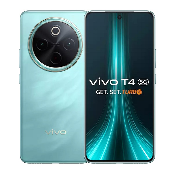 Vivo T4 5G Mobile, Quad Curved AMOLED Display, 7300 mAh Battery Emerald Blaze Color