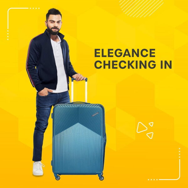 American Tourister 69cms Georgia Polycarbonate Moonlight Blue Luggage Set