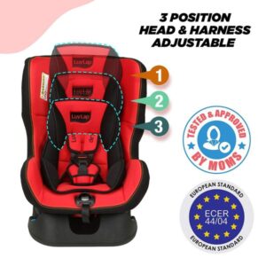 LuvLap Sports Convertible Baby Car Seat Red/Black