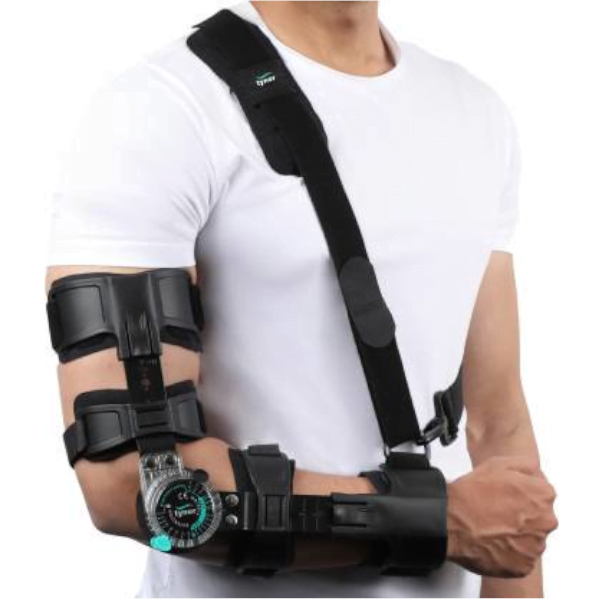 Tynor ROM Elbow Brace Black Right Universal Size 1 Unit
