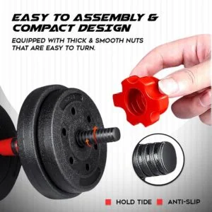 PowerMax Fitness PDKS-20P Adjustable Dumbbells Set