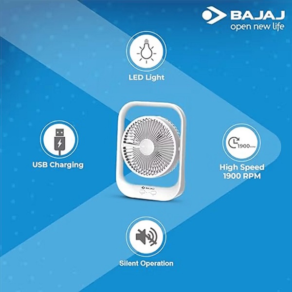 Bajaj Pygmy Personal Fan with LED Light