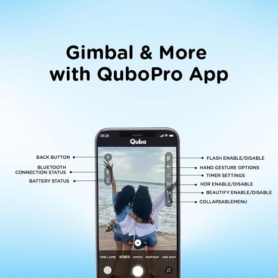 Qubo Handheld Gimbal 3-Axis Smartphone Stabilizer from Hero Group