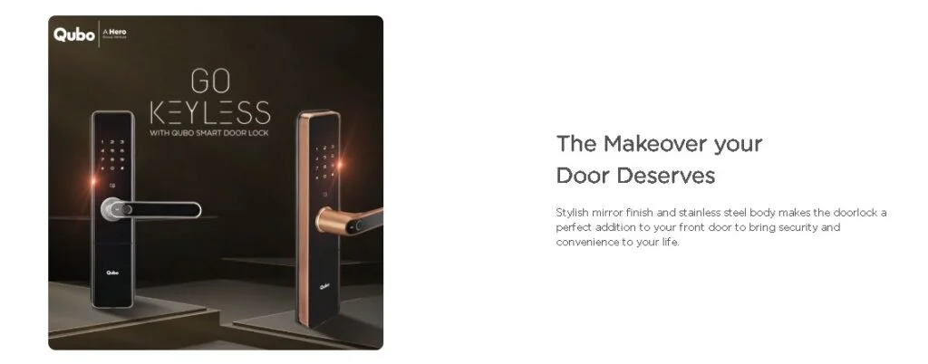 Qubo Smart Door Lock Ultra With 5-Way Unlock Access