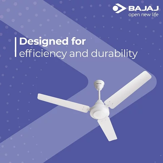 Bajaj Energos 26 Ceiling Fan With Remote 1200mm (48 inch)