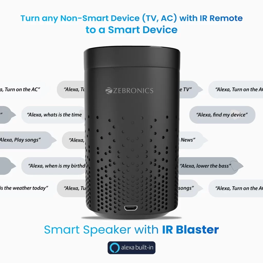 Zebronics Zeb-Smart 5W Wi-Fi Speaker with Alexa